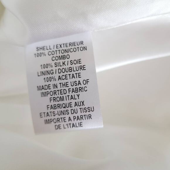 Milly of New York White Skirt Suit Mod 60s Retro Bridal Gold Chain Women 2/4 - Picture 12 of 16